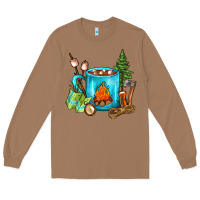 Toasted Coconut Camping Coffee Long Sleeve Tee - FaDigitalArtStudio