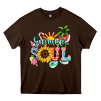 Chocolate Brown summer soul Heavy Core Tee - NancyCooperArtShop