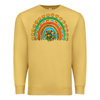 Antique Gold autism heart ribbon rainbow Premium Sweatshirt - AdoDesignShop