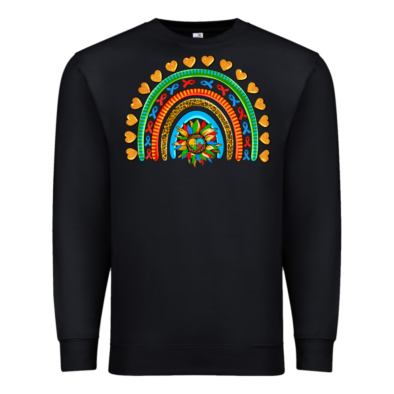 Autism Heart Ribbon Rainbow Premium Sweatshirt by AdoDesignShop | Teevron