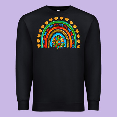 Autism Heart Ribbon Rainbow Premium Sweatshirt Designed By Adodesignshop