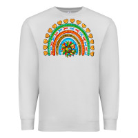 Dove Grey autism heart ribbon rainbow Premium Sweatshirt - AdoDesignShop