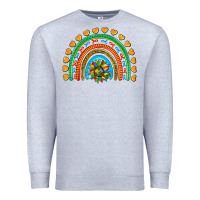 Heather Grey autism heart ribbon rainbow Premium Sweatshirt - AdoDesignShop