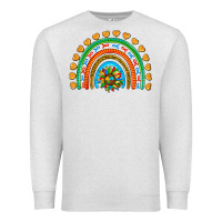Oatmeal Heather autism heart ribbon rainbow Premium Sweatshirt - AdoDesignShop