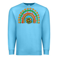 Ocean Blue autism heart ribbon rainbow Premium Sweatshirt - AdoDesignShop