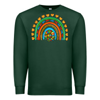 Sports Green autism heart ribbon rainbow Premium Sweatshirt - AdoDesignShop