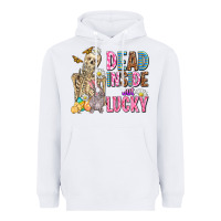 White easter dead inside but lucky  with skeleton Heavyweight Hoodie - AdoDesignShop