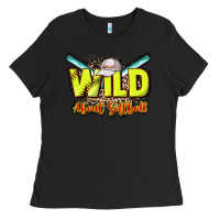 Black Wild about Softball Ladies Tee - HowdyJamesFarm