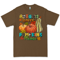 Cacao Autumn leaves pumpkins please Premium Tee - NancyCooperArtShop
