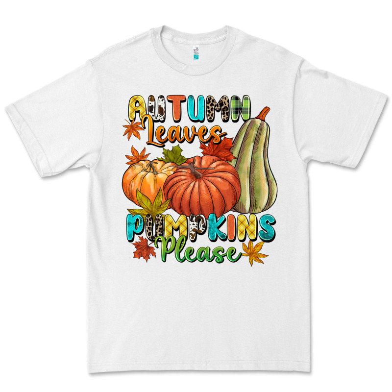 Autumn Leaves Pumpkins Please Premium Tee by NancyCooperArtShop | Teevron