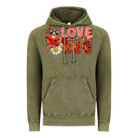 Vintage Olive Love Bug Vintage Hoodie - FaDigitalArtStudio