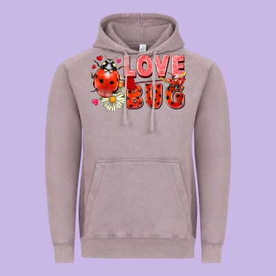 Love Bug Vintage Hoodie Designed By Fadigitalartstudio