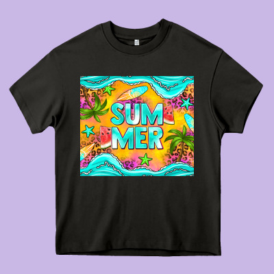 Summer Heavy Core Tee Designed By Nancycooperartshop