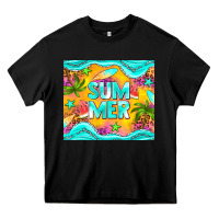 Black summer Heavy Core Tee - NancyCooperArtShop