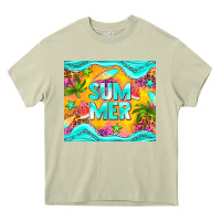 Mossy summer Heavy Core Tee - NancyCooperArtShop