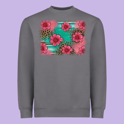 Easter Spring Leopard Serape Background Heavyweight Sweatshirt Designed By Artiststas