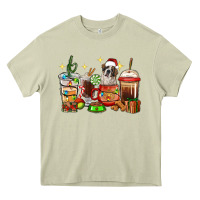 Mossy Christmas coffee cups with Saint Bernard Heavy Core Tee - RanaPortraitStore