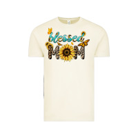 Blessed Mom Sunflower Butterfly Mother's Day Vintage Tee | Teevron