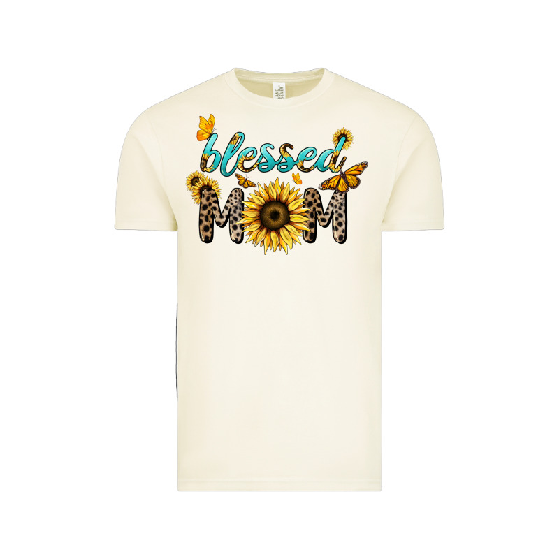 Blessed Mom Sunflower Butterfly Mother's Day Vintage Tee by HowdyJamesFarm | Teevron
