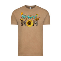 Vintage Coffee Blessed mom sunflower butterfly mother's day Vintage Tee - HowdyJamesFarm