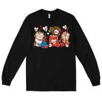 Black Baseball Coffee Cups Long Sleeve Tee - FaDigitalArtStudio