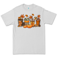 Dove Grey Fall coffee cups Premium Tee - NancyCooperArtShop