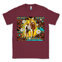 Burgundy aztec tribal horse Classic Tee - TumblerDesignByShophia