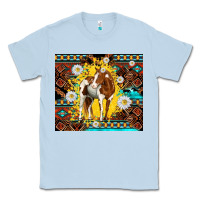 Dusty Blue aztec tribal horse Classic Tee - TumblerDesignByShophia