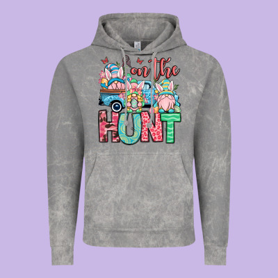 Easter Gnomes On The Hunt Vintage Hoodie Designed By Oliviacreatesart