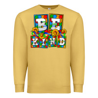 Antique Gold bee kind autism Premium Sweatshirt - AdoDesignShop