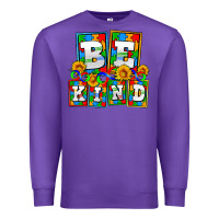 Purple bee kind autism Premium Sweatshirt - AdoDesignShop