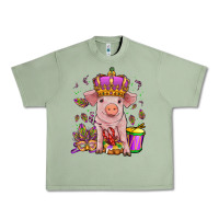 Oil Green mardi gras pig Urban Heavy Tee - OliviaCreatesArt