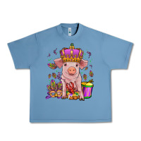 Pebble Blue mardi gras pig Urban Heavy Tee - OliviaCreatesArt