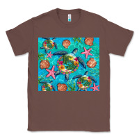 Chestnut Turtle summer seashells starfish seaweed Classic Tee - Artiststas