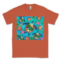 Copper Turtle summer seashells starfish seaweed Classic Tee - Artiststas
