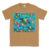 Toasted Coconut Turtle summer seashells starfish seaweed Classic Tee - Artiststas