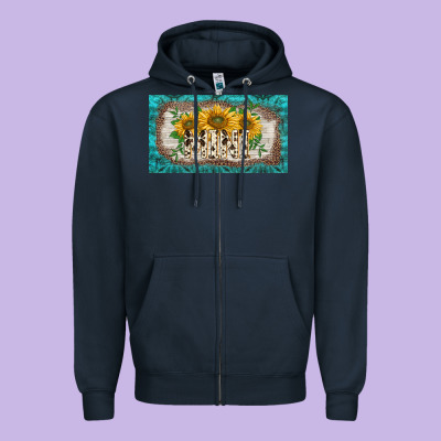 Western Mother's Day Mini  Cup Zipper Hoodie Designed By Barkaloodesign
