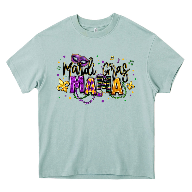 Mardi Gras Mama Heavy Core Tee by texasbilliewilder | Teevron