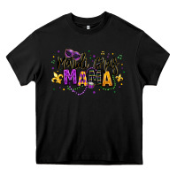 Black mardi gras mama Heavy Core Tee - texasbilliewilder