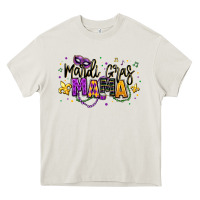 Cream mardi gras mama Heavy Core Tee - texasbilliewilder