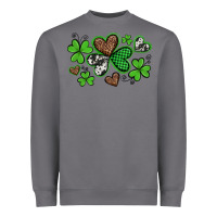 Storm western st patricks day shamrocks and hearts Heavyweight Sweatshirt - Artiststas