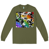 Army Green rainbow pride cowhide tumbler Long Sleeve Tee - FaDigitalArtStudio