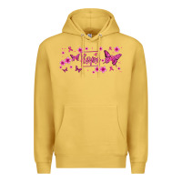 Antique Gold hope breast cancer butterfly Premium Hoodie - Jasminsmagicworld