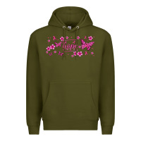 Army Green hope breast cancer butterfly Premium Hoodie - Jasminsmagicworld