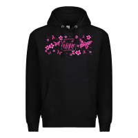 Black hope breast cancer butterfly Premium Hoodie - Jasminsmagicworld