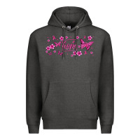 Charcoal Heather hope breast cancer butterfly Premium Hoodie - Jasminsmagicworld