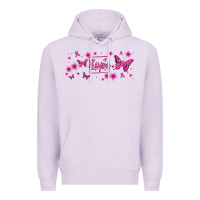 Lilac hope breast cancer butterfly Premium Hoodie - Jasminsmagicworld