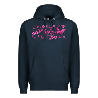 Navy hope breast cancer butterfly Premium Hoodie - Jasminsmagicworld
