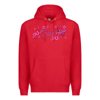 Red hope breast cancer butterfly Premium Hoodie - Jasminsmagicworld