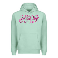 Seafoam hope breast cancer butterfly Premium Hoodie - Jasminsmagicworld